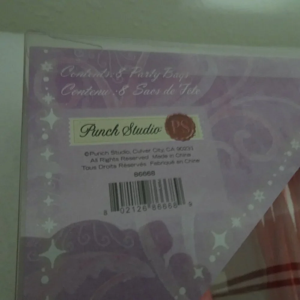 24 Punch Studio Pink Owl Gift Bags Glitter Hearts Birthday Party Loot Swag 7